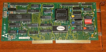 Western Digital KT-201-F, ESDI HDD & Floppy Controller ISA WDC 1987 WD37C65B-PL, AMD AM9590-15JC 844BPLD Chip, 1987